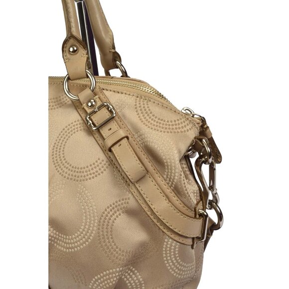 Authentic COACH Madison Dotted OP Art Sophia Shoulder Bag & Dust Protector Bag - Picture 10 of 15